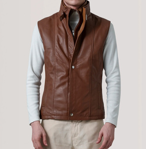 Chaqueta de Cuero Genuino para Hombre, para Invierno, con Cuello Alto, Logotipo Frontal, Impermeable, Transpirable, Nueva Llegada - Product Image 5