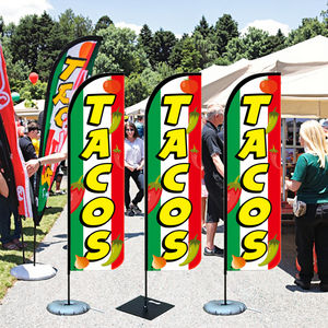 Gran oferta, venta de restaurante personalizada de alta calidad, publicidad al aire libre, exhibición de <span class=keywords><strong>anuncios</strong></span>, evento comercial, bandera de playa, Bandera de plumas de playa en forma de lágrima - Product Image 2