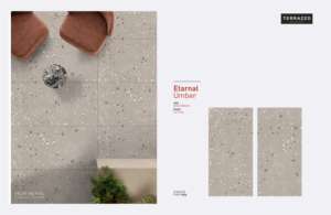 Collection de carreaux en porcelaine sculptés ETARNAL UMBER TERRAZZO - Product Image 2