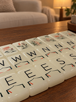 Tuiles de mahjong personnalisées, ensemble américain de 160 pièces en acrylique blanc ivoire