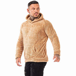 Wholesale <b>Sherpa</b> <b>Hoodies</b> for Men Regular Fit Streetwear Printed Sweatshirts with Custom Logo Design Winter Essentials - Product Image 3