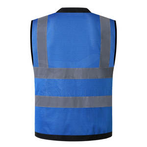 เสื้อกั๊กนิรภัยโพลีเอสเตอร์สะท้อนแสงขายดีที่สุดสำหรับงานอุตสาหกรรมพร้อมกระเป๋าหลายช่อง - Product Image 3