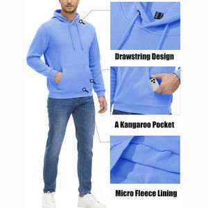 Sweat-shirts en polaire pour hommes de qualité supérieure, design personnalisé, 100% coton doublé, logo frontal, mode en gros avec broderie personnalisée - Product Image 3