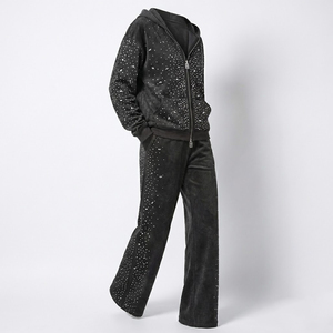 Chándal Moderno con Lavado Ácido y Pedrería Personalizado para Ropa Urbana, Estilo Moderno Personalizado, Chándal de Felpa 100% Algodón para Unisex - Product Image 6