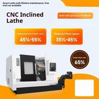 Centre d'usinage à lit plat incliné TCK80-1500, tourelle à outils automatique haute précision à broche unique Fanuc/ 220V