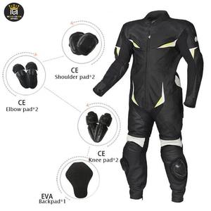 Ensemble de costumes de moto en cuir de vachette véritable confortable respirant vêtements de sport de course automobile pour hommes - Product Image 3