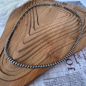 Collier de perles Sterling faites à la main de 18 pouces 4mm bijoux en argent Sterling classiques enfilés à la main pour elle - Product Image 3