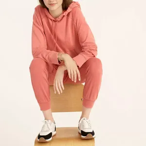Chándal Deportivo de Invierno Transpirable con Logotipo Personalizado, Ropa Deportiva Informal Vintage de Algodón y Forro Polar para Entrenamiento, Fitness y Jogging para Mujer - Product Image 3