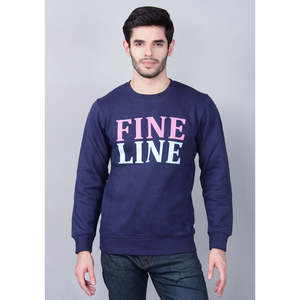 เสื้อสเวตเชิ้ตคอกลม Curtis Fine Line ผ้าฝ้ายถัก 100% ไซส์ XL ป้องกันรอยยับ พิมพ์ลายสกรีน ลายเรียบ พร้อมป้ายกำกับแบบกำหนดเอง - Product Image 1