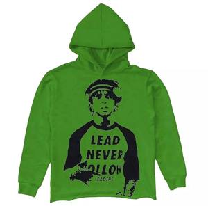 Manufacturer Premium Unisex Winter <b>Hoodies</b> Screen Printed Streetwear Hip Hop Distressed Vintage Washed Cropped Raw Hem Hoodie - Product Image 6