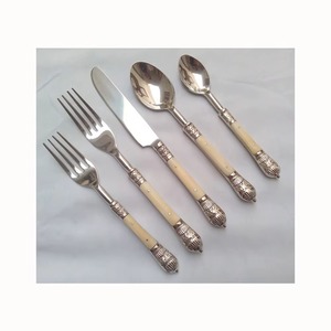 Cubiertos de acero inoxidable Ideal para cocina, mesa, café, uso doméstico, cubiertos con acabado recubierto de Color cobre, juego de mango largo de 3 uds. - Product Image 5