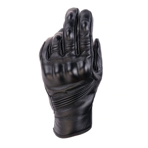 Guantes de Motocicleta de Cuero Completo, Impermeables, con Protección de Nudillos, Guantes Clásicos de Motocicleta con Deslizadores en la Palma - Product Image 4