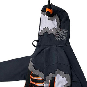 Sudadera con Capucha de Invierno para Hombre, 100% Algodón, Estilo Desgastado con Bordado, Cuello con Capucha, Impresión Digital, Ecológica y Resistente al Viento - Product Image 5