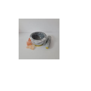 Ensemble de mortier et pilon en marbre de pierre naturelle et outils d'herbes et d'épices de gadgets de taille personnalisée - Product Image 1