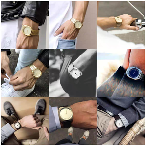 SKU New Arrival Single Pointer Watch Men's Quartz Business Fashion Wristwatch Light Luxury <b>Retro</b> Unisex <b>Clock</b> - Product Image 1