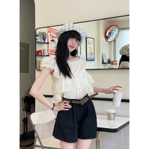 Shorts pour femmes de haute qualité, coupe régulière, taille haute, respirant, 100% coton, fabriqué au Vietnam, qualité supérieure - Product Image 4