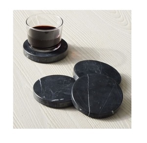 <b>Antique</b> Black Marble <b>Tea</b> Coaster New Design Handmade Table Top <b>Tea</b> Coffee Coaster Mat & Pad Manufacturer - Product Image 1
