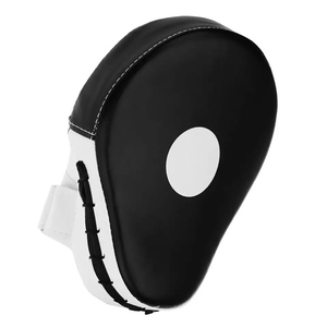Almohadilla de enfoque de boxeo de cuero curvo con correas ajustables para entrenamiento y combate - Product Image 1