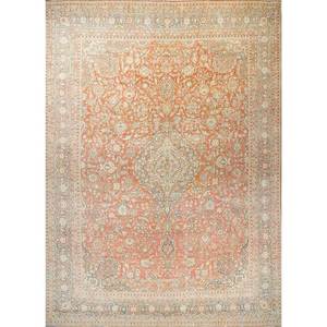 Alfombras de Lana Anudadas a Mano Aalam, Diseño Abstracto de Medallón Rojo Naranja, Patrones Rectangulares para el Hogar, 9x12-Pae-936, para Entrada, Sala de Estar, Pasillo - Product Image 1