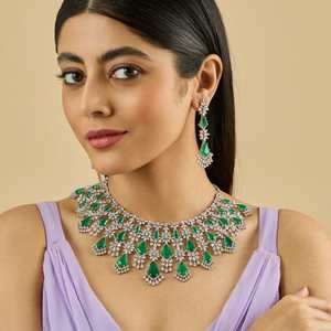 Zircon Necklace 178416 Elegant <b>Wedding</b> <b>Accessory</b> with Dazzling Zircon Stones - Product Image 1