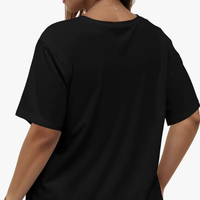 Pabrik Pakaian Bangladesh Grosir Kaos Wanita Ukuran Besar Lengan Pendek Kerah Bulat Logo Kustom Kedatangan Baru Kaos Grosir
