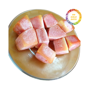 Cubes de papaye congelés en vrac dans le processus IQF conservant la texture de saveur fraîche pour les magasins de smoothies et la restauration pour le commerce international - Product Image 1