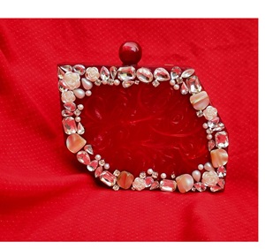 NOUVEAU MODÈLE Pochette artisanale indienne en résine de type personnalisé pour femmes - Product Image 2