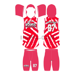 Maillot de football américain 7v7 2025, 2026, respirant, conception personnalisée OEM avec impression par sublimation, couleur unie, uniforme 7on7 - Product Image 2