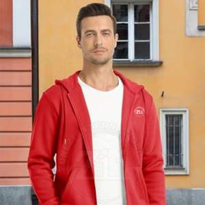 Sweat-shirt à capuche en molleton à col rond, coupe classique, poche kangourou, pull-over, broderie unisexe, respirant, hiver, 100% coton - Product Image 5