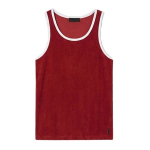 High Stretchy Men Cotton Terry New Arrival Sports Athletic Summer Fashion Gym Training <b>Running</b> Wear Tank Top Slim Fit <b>Singlet</b> - Product Image 2