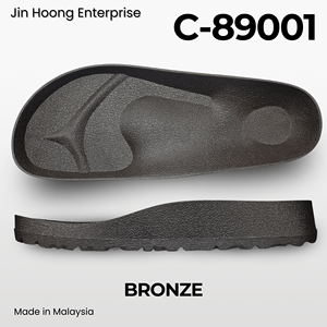 Chaussons Jin Hoong pour hommes C-89001, semelle extérieure en PVC noir durable, haute élasticité, résistants à l'eau, ultra-légers, avec semelle intérieure intégrée. - Product Image 4
