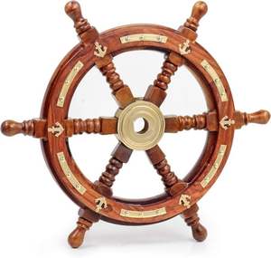 High Grade Wooden <b>Ship</b> <b>Wheel</b> | Polished Handmade Finish Quality | Wholesale Bulk Factory - Product Image 2