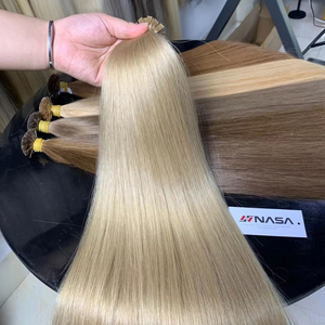Extensions de cheveux à pointe plate Produit de vente chaud 2025 Couleur blonde Haute qualité Super Double dessiné Ondulé Lisse et soyeux - Product Image 1