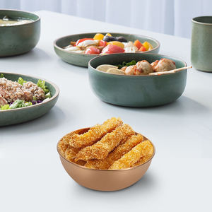 Smooth finish metal bowl for dining <b>table</b> serving fruits snacks desserts stylish durable build - Product Image 6