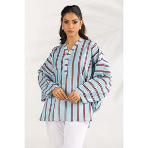 เสื้อเชิ้ตผ้าป๊อปลินพิมพ์ลายลำลอง ระบายอากาศได้ดี ดีไซน์เรียบง่ายสำหรับฤดูใบไม้ผลิ/ฤดูร้อน IPS-77455 - Product Image 3