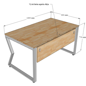 Escritorio Moderno Minimalista MConcept HBMC006 de 140x80 cm con Patas de Hierro Ensambladas y Material MDF para Dormitorio - Product Image 4