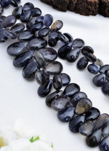 Iolite facetté en forme de poire de 8 pouces, naturel, pour la fabrication de bijoux fins, pierre précieuse pour collier - Product Image 3