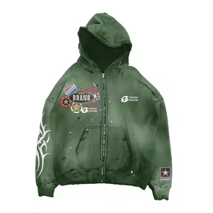 Sweat à capuche en molleton sérigraphié avec broderie et logo personnalisé pour hommes et femmes top ventes de haute qualité 100% coton surdimensionné - Product Image 1