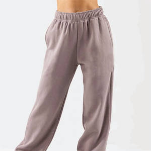 Fabricación personalizada de piel de felpa Stacks pantalones de Invierno en Blanco pantalones de lana Unisex de talla grande pantalones de hombre - Product Image 1