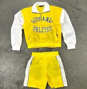 Custom Color Block <b>Men</b> Sets Two Piece <b>Shorts</b> and Jacket Tracksuit Full <b>Zip</b> up Nylon <b>Men's</b> Training Wear Windbreaker <b>Short</b> Set - Product Image 6