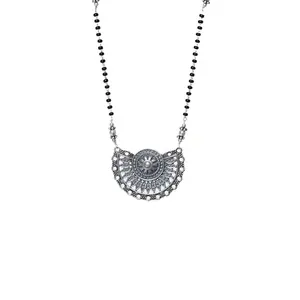 Collier pendentif en argent oxydé pour femmes, rhodié, or blanc, diamant, perle, bijoux tendance, collier de déclaration pour fiançailles - Product Image 4