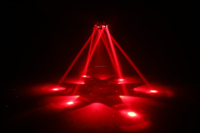 Lumières laser DJ RGBW à six bras, effet yeux d'abeille, faisceau de lumière à six bras, blanc chaud, rouge, mode de contrôle DMX512, pour les scènes