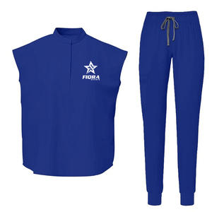 Ensembles de blouses d'infirmière unisexes en polyester/rayonne tissée, doux, anti-rides, de qualité supérieure, avec détection d'aiguilles, fusion sans couture, lavables, pour hôpital - Product Image 1