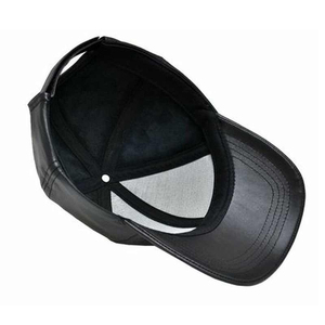 Gorra de béisbol de cuero con logotipo personalizado clásico, gorras ajustadas de 6 paneles personalizadas de alta calidad, gorra de béisbol de cuero para mujeres y hombres, servicio OEM - Product Image 2