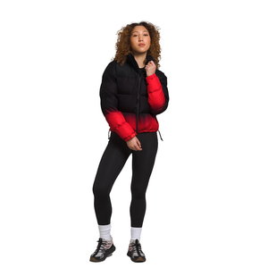 Veste matelassée fine imperméable pour homme et femme, style streetwear, hiver, teinture délavée rouge vif, col montant, finition DWR sans PFC, doublure en sherpa - Product Image 5