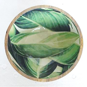 Cuenco de madera decorativo, diseño esmaltado, vajilla de madera de mango, servidor de ensalada, cuenco para servir comida de cocina para restaurantes de La India - Product Image 6