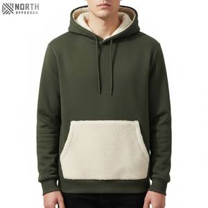 Sudadera con capucha de gran tamaño personalizada para hombre de 350gsm jersey de lana gruesa con bolsillo ropa de calle de talla grande de alta calidad para invierno Reversible - Product Image 1