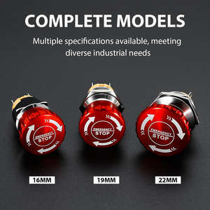 Botón de Parada de Emergencia con Llave GQ19-ZS/A, Interruptor Giratorio con Bloqueo de Llave Metálico, Antivandálico, Corte de Seguridad, 1NO1NC, Alta Corriente - Product Image 5