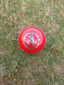 Balón de Críquet de Cuero Rojo Kookaburra de 156 g, Cosido a Máquina, Alta Calidad, JAWAS SPORTS, Logotipo Personalizado, Duradero, Uso Profesional en Partidos - Product Image 2