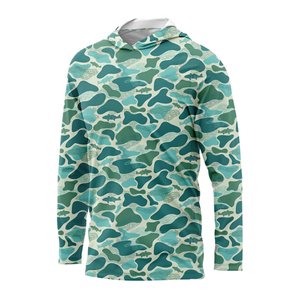 Jersey de pesca de manga larga para hombre de moda 2025, sudaderas con capucha de verano de poliéster 100% transpirables con características de sublimación de secado rápido y DTF - Product Image 4